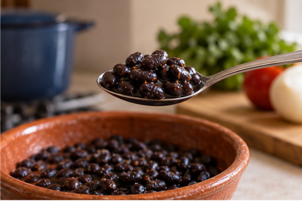 Fotografía culinaria: Cacao en una porción de pasta de semillas